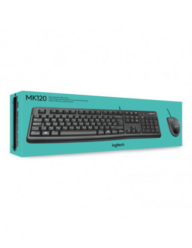 Teclado Inglés + Raton Logitech Mk120...