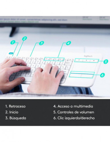Teclado Logitech K400 Plus... Teclado Logitech K400 Plus...