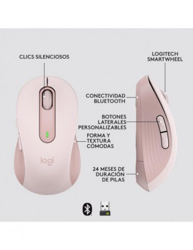 Rato Logitech Signature M650, Rosa,...