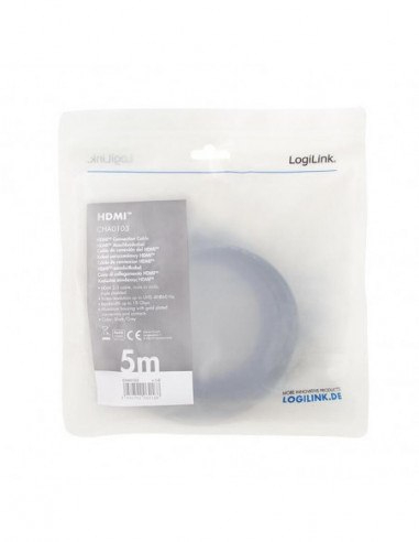 Cabo HDMI Logilink CHA0103 - 5m,...