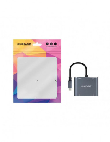 Adaptador Nanocable USB-C para 2x... Adaptador Nanocable USB-C para 2x...