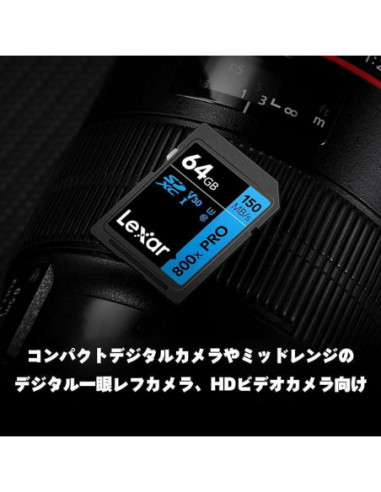 LEXAR 64GB PROFESSIONAL 800X PRO SDXC...