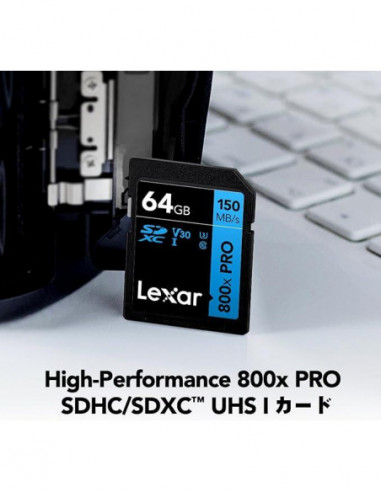 LEXAR 64GB PROFESSIONAL 800X PRO SDXC...