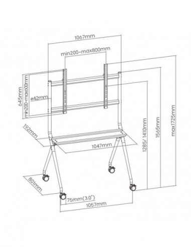 Suporte para TV Ewent EW1542 - Móvel,... Suporte para TV Ewent EW1542 - Móvel,...