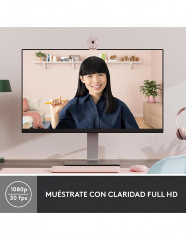 Câmara Web Logitech Brio 300, Rosa,... Câmara Web Logitech Brio 300, Rosa,...