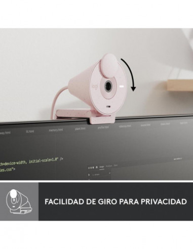 Câmara Web Logitech Brio 300, Rosa,... Câmara Web Logitech Brio 300, Rosa,...