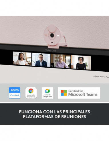 Câmara Web Logitech Brio 300, Rosa,... Câmara Web Logitech Brio 300, Rosa,...