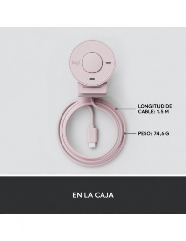 Câmara Web Logitech Brio 300, Rosa,... Câmara Web Logitech Brio 300, Rosa,...