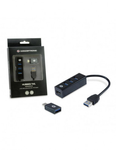 Hub USB 3.0 Conceptronic HUBBIES04B -...
