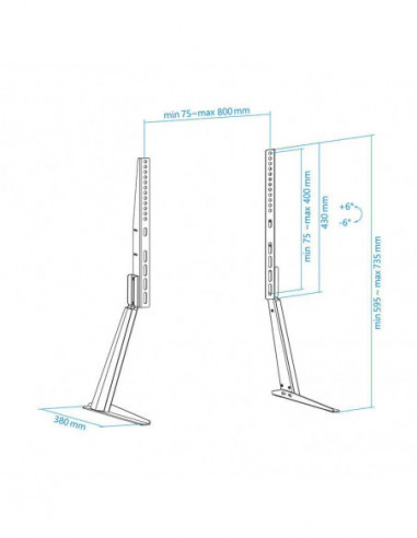 Suporte de Monitor Tooq AT-Imperial,...