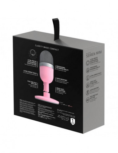 Microfone Razer Seiren Mini Quartz,...