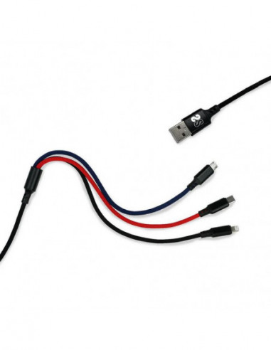 Cabo USB 2.0 Subblim 3 em 1 (Micro...