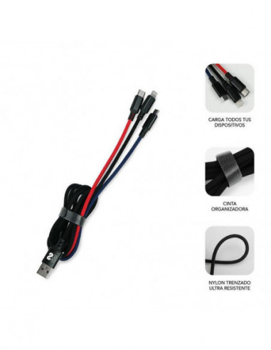 Cabo USB 2.0 Subblim 3 em 1 (Micro...