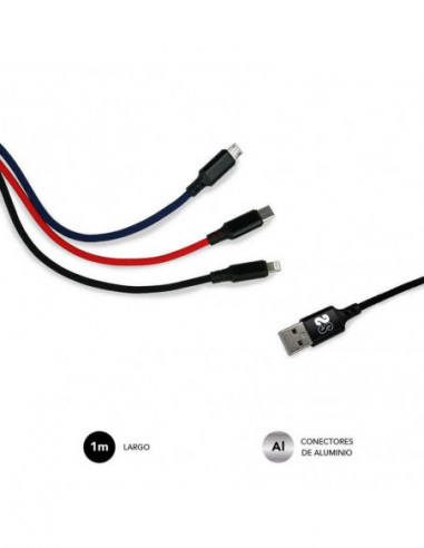 Cabo USB 2.0 Subblim 3 em 1 (Micro...