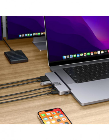 Hub USB-C Targus HYPER DUO PRO 7 em...