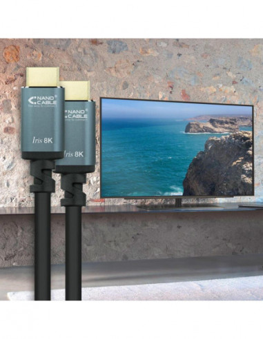 Cabo HDMI Nanocable Iris 2.1 8K - 10m... Cabo HDMI Nanocable Iris 2.1 8K - 10m...