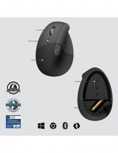 Logitech Lift For Business Ratón Rf...