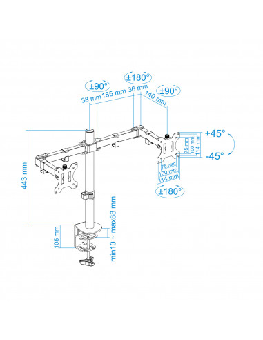 TooQ DB1232TN-B montagem e suporte... TooQ DB1232TN-B montagem e suporte...