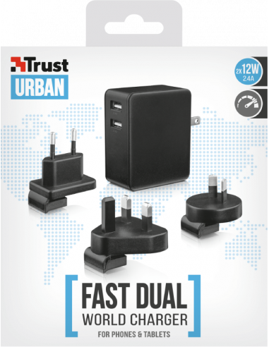 Carregador TRUST Universal 2x12W Fast...