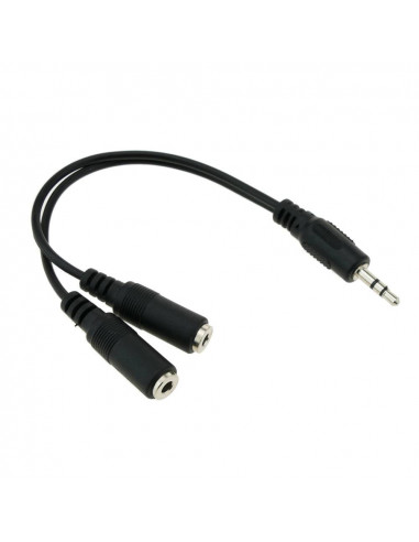 Adaptador 2xJack 3.5mm F para 1xJack...