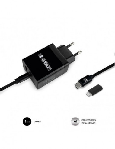 Carregador Subblim PD25W + QC3.0 com... Carregador Subblim PD25W + QC3.0 com...