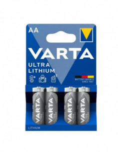 Pilhas VARTA AA - Lítio, 4...