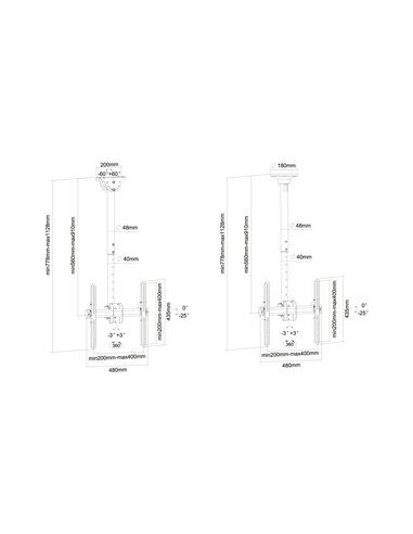 Neomounts Flat Screen Ceiling Mount...