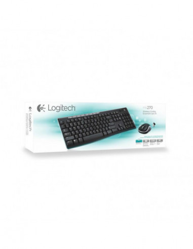 Teclado Inglés + Ratón Logitech Mk270...
