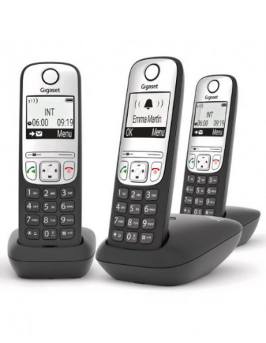 Telefone Fixo Gigaset A690 Trio - Preto Telefone Fixo Gigaset A690 Trio - Preto
