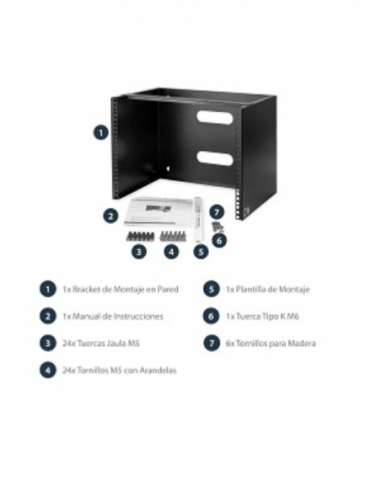 Bastidor Startech 8U de Parede,... Bastidor Startech 8U de Parede,...