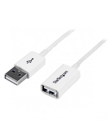 1m White USB 2.0 Extension Cable - M/F 1m White USB 2.0 Extension Cable - M/F
