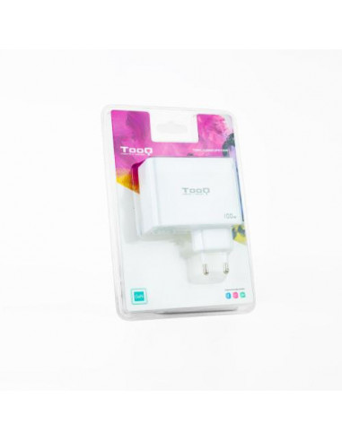 Tooq Cargador de Pared Gan 2xusb-C/Pd...