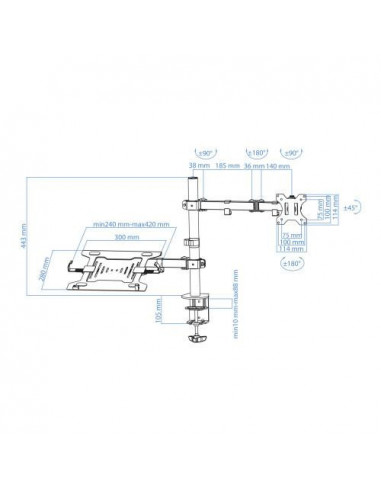 Suporte de Mesa Tooq para Ecrã... Suporte de Mesa Tooq para Ecrã...