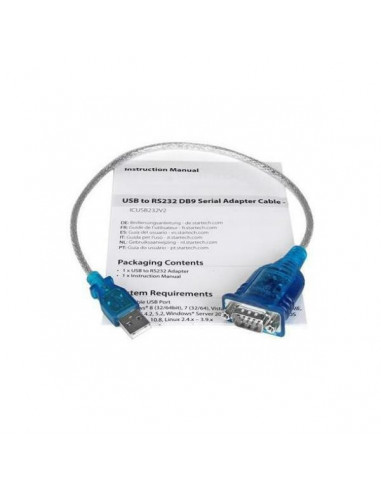 1 Port USB to RS232 DB9 Serial Adapter 1 Port USB to RS232 DB9 Serial Adapter
