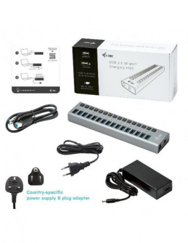 Hub USB I-Tec U3CHARGEHUB16 - 16... Hub USB I-Tec U3CHARGEHUB16 - 16...