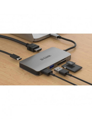 Hub USB-C D-Link DUB-M610: 6-em-1,... Hub USB-C D-Link DUB-M610: 6-em-1,...
