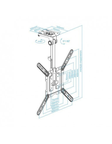 Suporte de Teto TooQ LPCE1123TSLI-B... Suporte de Teto TooQ LPCE1123TSLI-B...