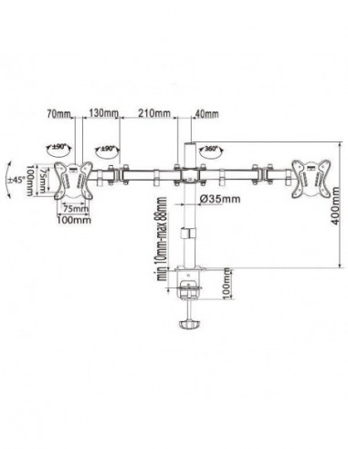 Suporte EQUIP 650152 para Dois...