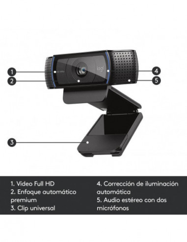 Webcam Logitech HD Pro C920 Full HD
