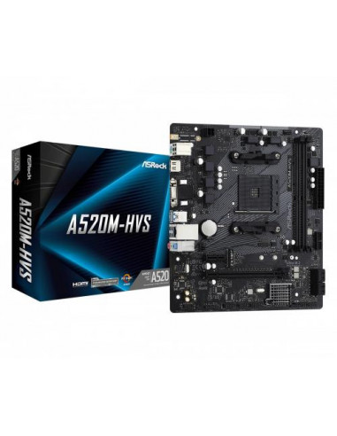 Placa Base Asrock A520m-Hvs Am4 2...