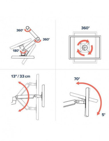 Suporte de Monitor Ergotron LX, Braço... Suporte de Monitor Ergotron LX, Braço...
