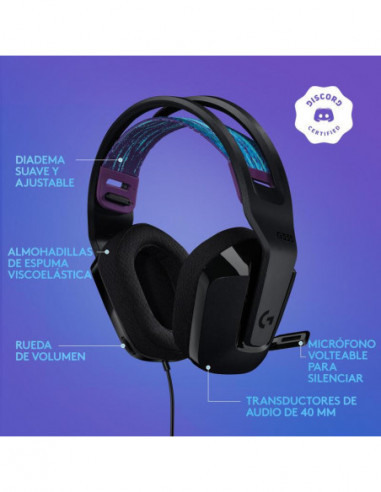 Auriculares Logitech G335: Gaming,... Auriculares Logitech G335: Gaming,...