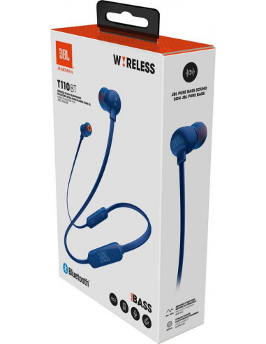 Auscultadores JBL T 110 Blueetooth Blue Auscultadores JBL T 110 Blueetooth Blue