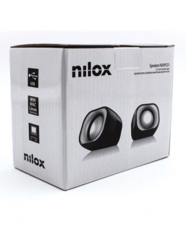 Colunas NILOX NXAPC01 - 2W, USB,...
