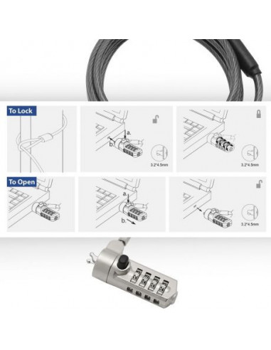 Cadeado Anti-Roubo Ewent EW1243:...