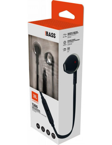 Auscultadores JBL T 205 Preto