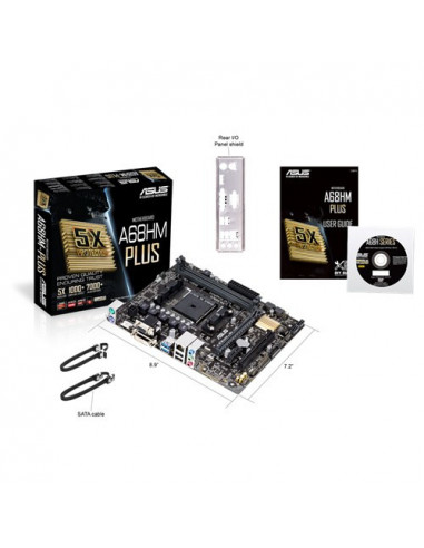Motherboard Asus A68HM-Plus, FM2+,...