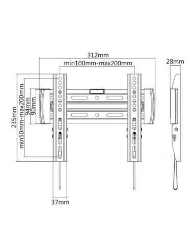 Suporte de Parede Fixo Napofix 21-43"...