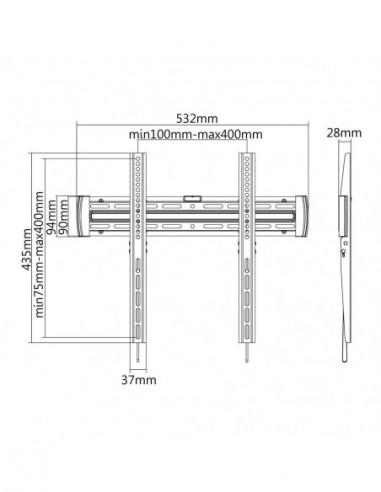 Suporte de Parede Fixo Napofix 32-65"...