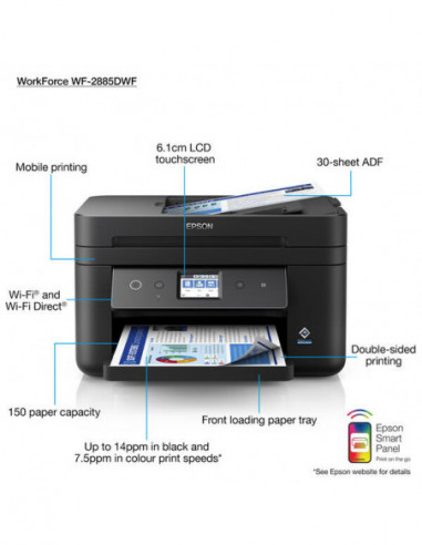 Impressora Epson WorkForce WF-2885DWF... Impressora Epson WorkForce WF-2885DWF...